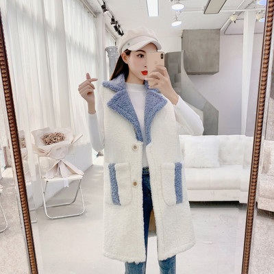 Női plüssmellény három színben, gombokkal és zsebekkel