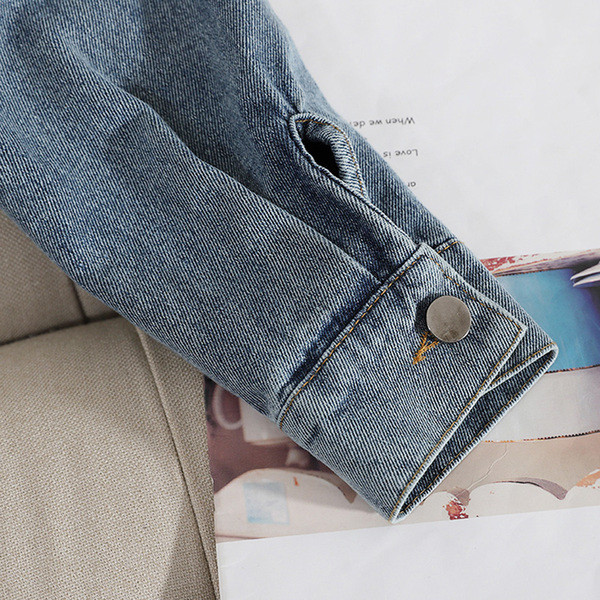 Νέο μοντέλο γυναικείο τζιν φόρεμα με μακρύ μανίκι μπλε και μαύρο χρώμα