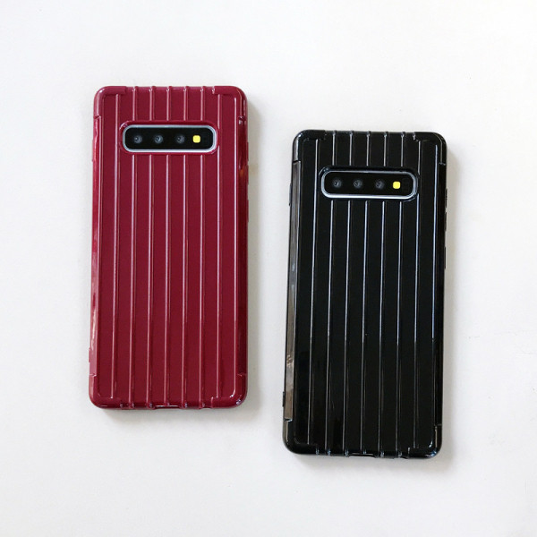 Θήκη για Samsung S10 + σε μαύρο και μπορντό χρώμα