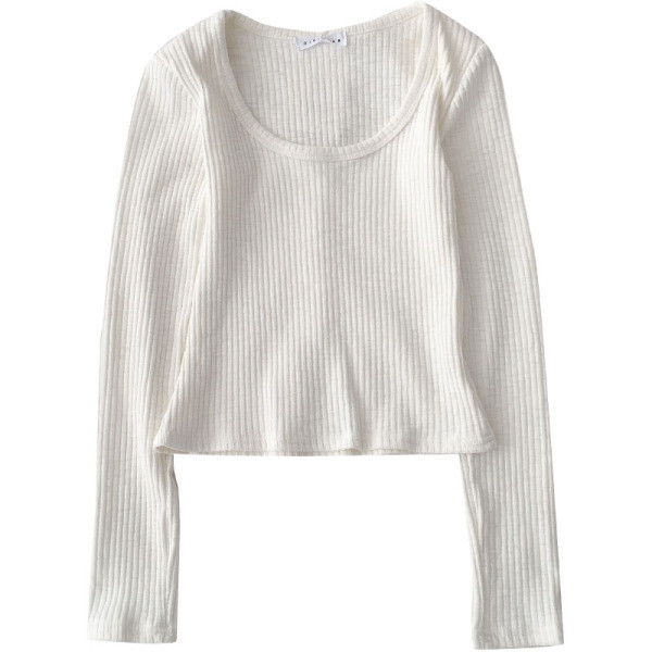 Καθημερινή γυναικεία μπλούζα με ωοειδές λαιμόκοψη και μακριά μανίκια σε τρία χρώματα