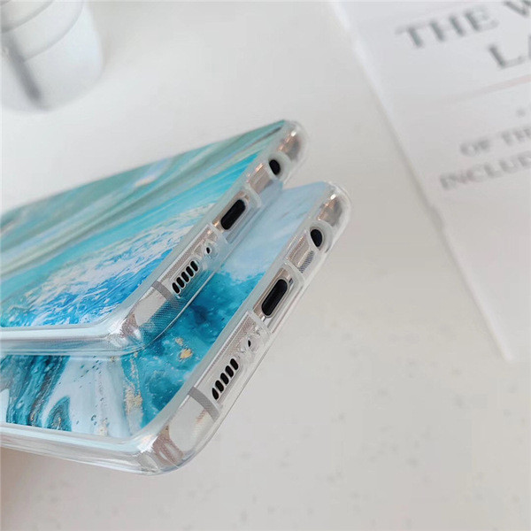 Samsung S10 tok márvány hatású kék és zöld színben