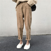 Hosszú kordbársony nadrág egyenes modell fehér, bézs és fekete színben