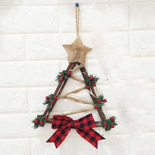 Κρεμαστά χριστουγεννιάτικη διακόσμηση με φώτα LED και κορδέλες σε δύο μοντέλα