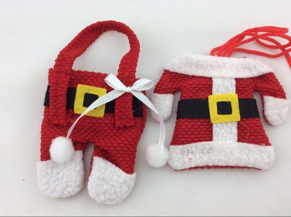 Σετ 6 τεμάχια θήκες του Άγιου Βασίλη με κόκκινο χρώμα