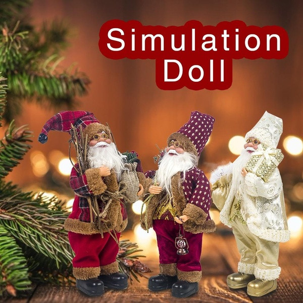 Διακοσμητικό σχήμα του Άγιου Βασίλη σε κόκκινο, μοβ και λευκό χρώμα