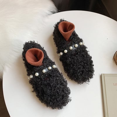 Női alkalmi papucs pehely és lapos talppal több színben