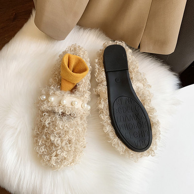 Női alkalmi papucs pehely és lapos talppal több színben