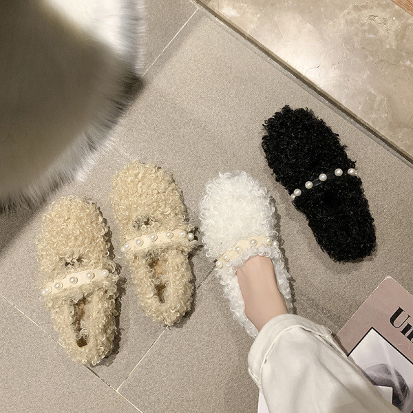Női alkalmi papucs pehely és lapos talppal több színben