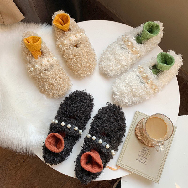 Női alkalmi papucs pehely és lapos talppal több színben