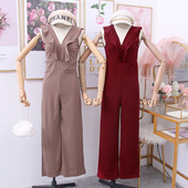 Γυναικεία ολόσωμη φόρμα με λαιμόκοψη - σε διάφορα χρώματα