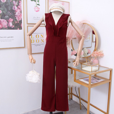 Γυναικεία ολόσωμη φόρμα με λαιμόκοψη - σε διάφορα χρώματα