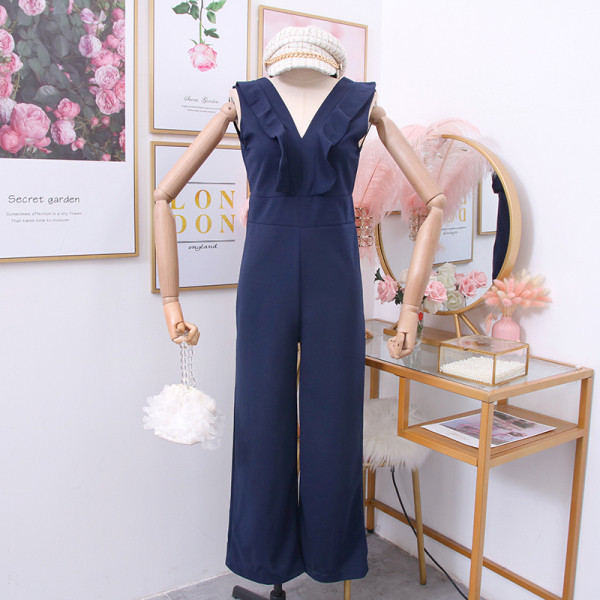 Γυναικεία ολόσωμη φόρμα με λαιμόκοψη - σε διάφορα χρώματα