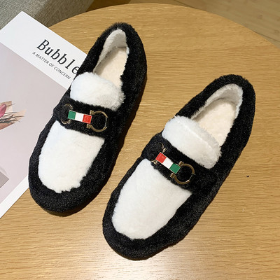 Női téli pehelypapucs lapos talppal több színben