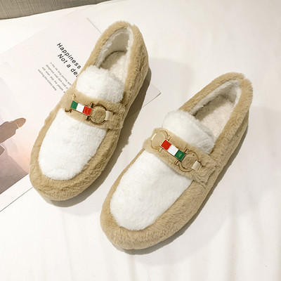 Női téli pehelypapucs lapos talppal több színben