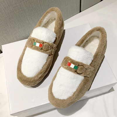 Női téli pehelypapucs lapos talppal több színben