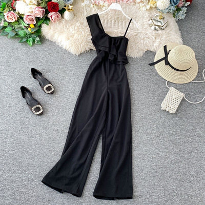 Μοντέρνα γυναικεία ολόσωμη φόρμα με λεπτό λουρί σε διαφορετικά χρώματα