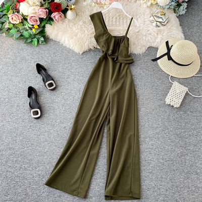 Μοντέρνα γυναικεία ολόσωμη φόρμα με λεπτό λουρί σε διαφορετικά χρώματα