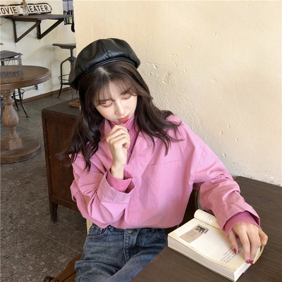 Alkalmi női ing három színben, spitz nyakkivágással