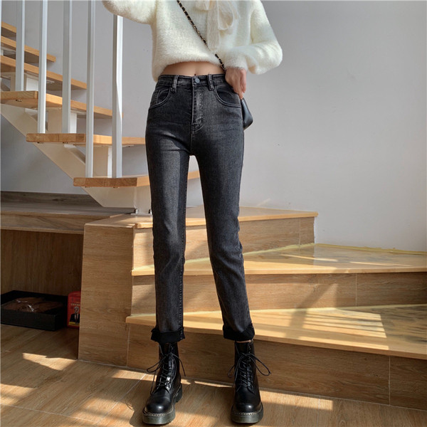 Női topikus farmer, sötét színű, magas derékkal