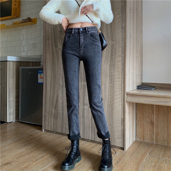 Női topikus farmer, sötét színű, magas derékkal