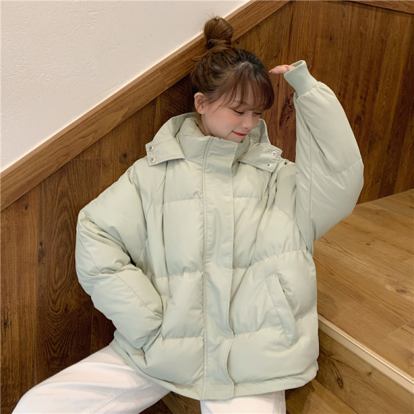 Γυναικείο μοντέρνο μπουφάν  με κουκούλα - φαρδύ μοντέλο