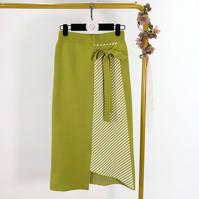 Hosszú kötött szoknya nyakkendővel több színben