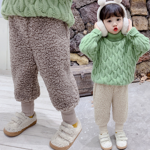 Gyermek téli nadrág lányoknak három színben gumis derékkal