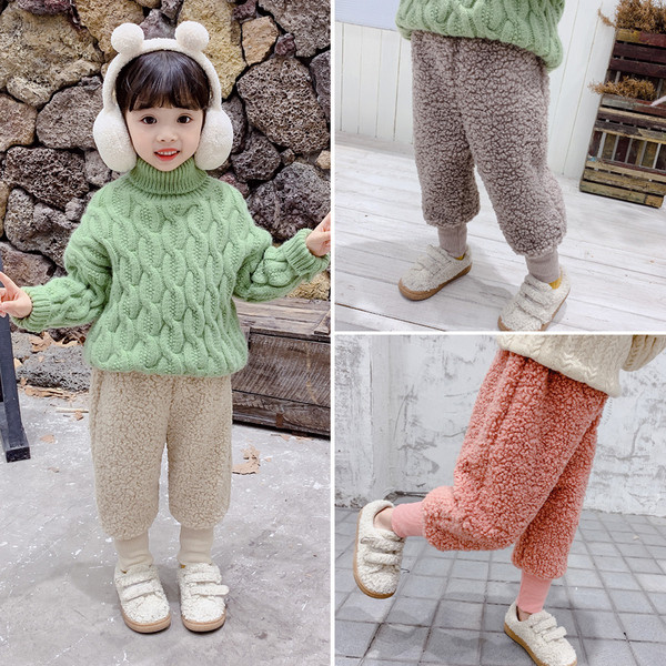 Gyermek téli nadrág lányoknak három színben gumis derékkal