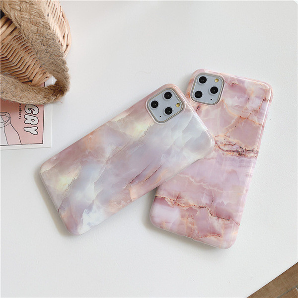 Márvány hatású szilikon tok rózsaszínben Iphone 11 Pro-hoz - két modell