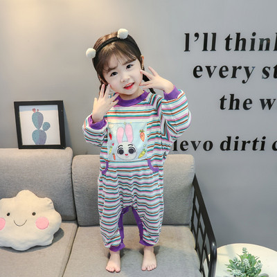 Csíkos gyerekpizsama lányoknak három színben, különböző felvitelekkel