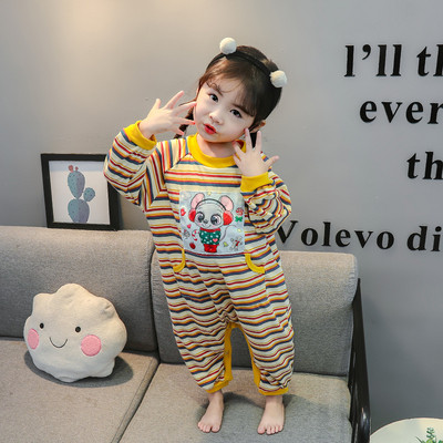 Csíkos gyerekpizsama lányoknak három színben, különböző felvitelekkel