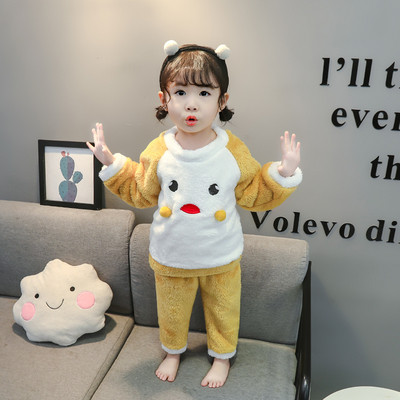 Gyerek pizsama lányoknak rózsaszín és sárga színben, 3D elemekkel