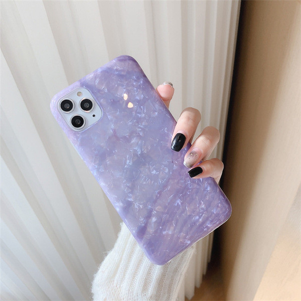 Лилав силиконов калъф с лъскав ефект за  Iphone 11 Pro Max