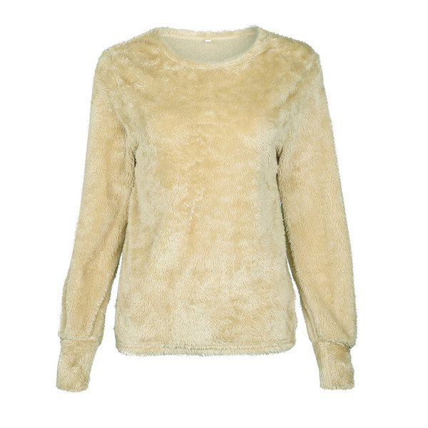 Χνουδωτό γυναικείο πουλόβερ σε διάφορα χρώματα, κατάλληλο για το χειμώνα