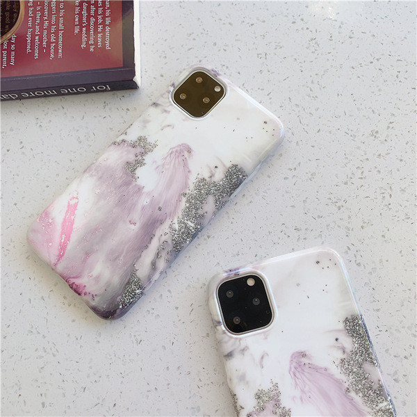 ÚJ Márvány hatású és fényes részecskékkel ellátott tok Iphone 11 Pro Max készülékhez