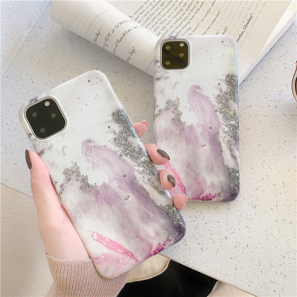 ÚJ Márvány hatású és fényes részecskékkel ellátott tok Iphone 11 Pro Max készülékhez