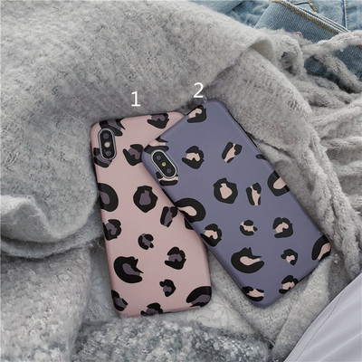 Калъф за  Iphone X/XS с леопардов десен в розов и син цвят