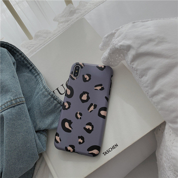 Iphone X / XS tok leopárd mintával rózsaszín és kék színben