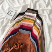 Lezser női blúz félmagas gallérral és hosszú ujjú több színben