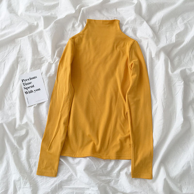 Lezser női blúz félmagas gallérral és hosszú ujjú több színben