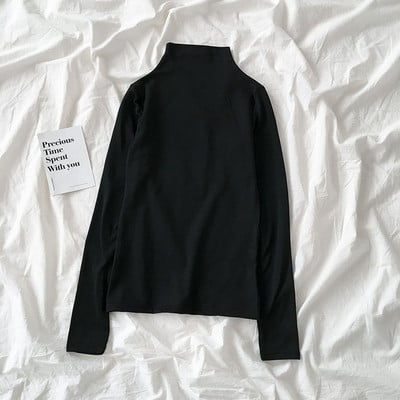 Lezser női blúz félmagas gallérral és hosszú ujjú több színben