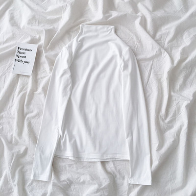 Lezser női blúz félmagas gallérral és hosszú ujjú több színben