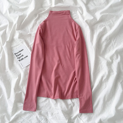 Lezser női blúz félmagas gallérral és hosszú ujjú több színben