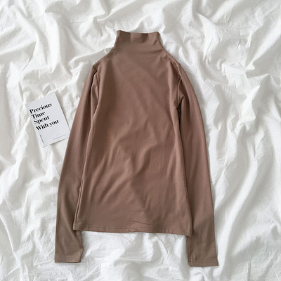 Lezser női blúz félmagas gallérral és hosszú ujjú több színben