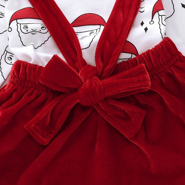 Set de Craciun pentru copii modern pentru fete in doua parti rochie + bluza