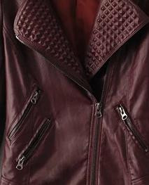 Női kabát öko bőrből, spitz nyakkivágással - többféle színben