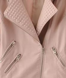 Női kabát öko bőrből, spitz nyakkivágással - többféle színben