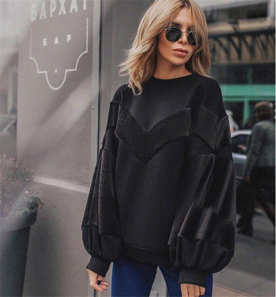 Γυναικεία casual μπλούζα φαρδύ μοντέλο  με στρογγυλό ντεκολτέ σε διάφορα χρώματα