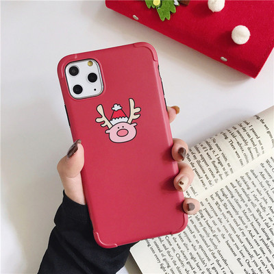 Bordó színű karácsonyi motívumú tok Iphone 11 Pro Max telefonhoz - három modell