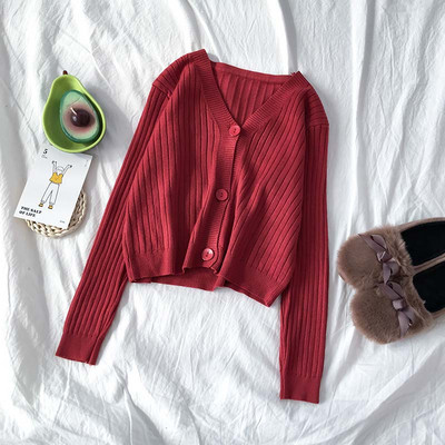 Női alkalmi kardigán három színben, gombokkal és V-nyakkal